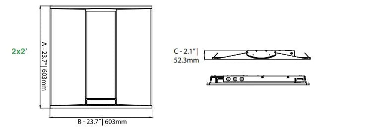 LED ARCMAX 2X2 Troffer Wattage and Color Selectable