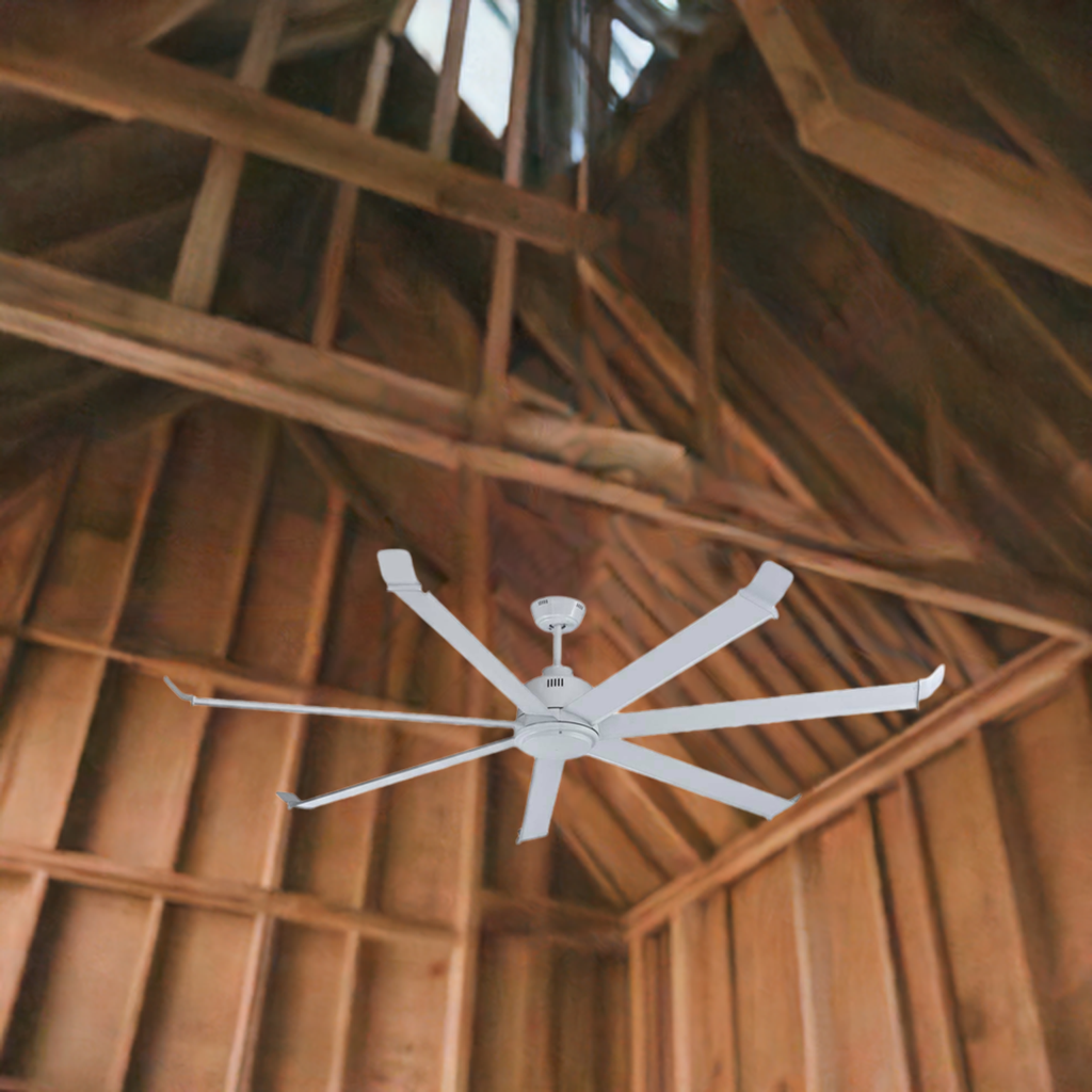 Arctic Chill 70”  7 Blade Ceiling Fan, White, Wet Listed- Green Lighting Wholesale, INC