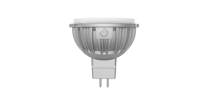 Green Creative LED MR16 light bulb, 12V, 7.5W dimmable with 10° beam angle, 4000K for bright white illumination.
