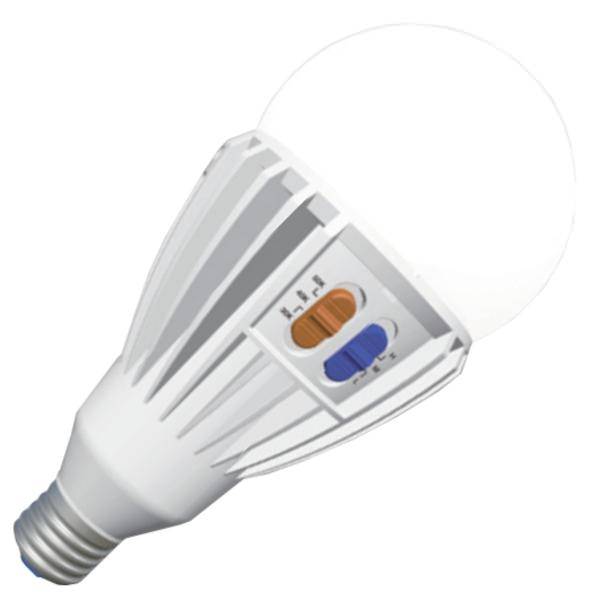 Green Creative 24W LED A23 bulb in green color, 5000K, 3,200 lumens, suitable for 120-277V lighting applications.