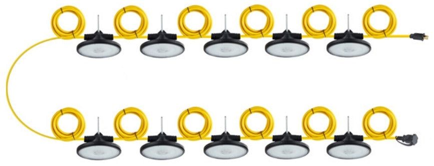 100 FT LED Temporary Work Light String - 130W - 5000K