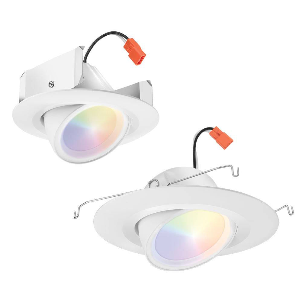 Smart LED Gimbal Trim Kit with RGBW Color Changing Functionality- 5/6 Inch - Green Lighting Wholesale