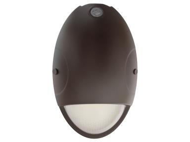 LED Bronze Oval Wallpack with Photoeye- 15W, CCT