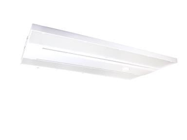 MaxLite LED linear high bay fixture with frosted lens, 42,300 lumens, featuring adjustable wattage and color options.