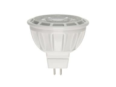 MaxLite 15 Degree Beam 8W LED MR16 bulb with GU5.3 base, 2700K warm light, dimmable, 90CRI, 12V, ideal for accent lighting.