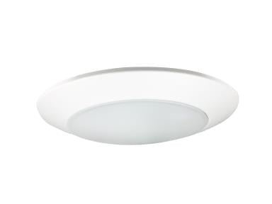 Six-pack of MaxLite 6-inch round surface mount LED disk lights, 15W, 120V, 90 CRI, CCT selectable, for ceiling installation.