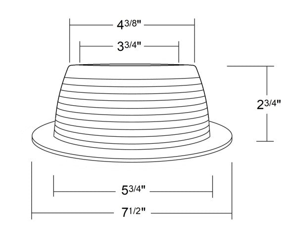 6 in. Copper Recessed Baffle Trim