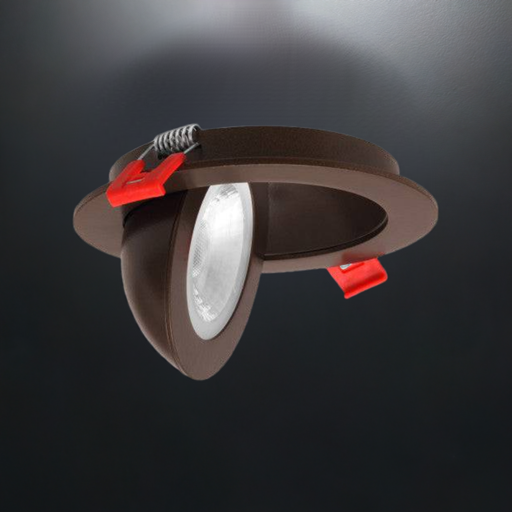 4-inch Oil-Rubbed Bronze Canless Floating Gimbal 2700K-5000K LED Recessed Downlight - Green Lighting Wholesale, INC