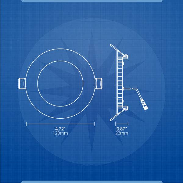 Selectable 4 in. Black Canless Remodel LED Downlight Kit - Green Lighting Wholesale, INC