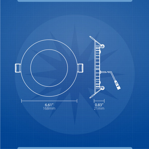 Selectable 6 in. Black Remodel LED Downlight Kit - Green Lighting Wholesale, INC