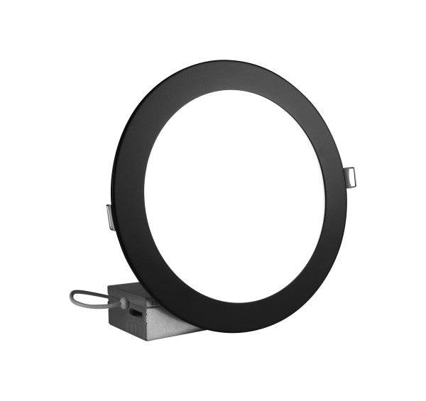 Selectable 8 in. Canless Black Remodel LED Downlight Kit - Green Lighting Wholesale, INC