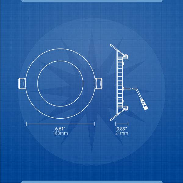 Selectable Canless 6 in. Nickel Remodel LED Downlight Kit - Green Lighting Wholesale, INC