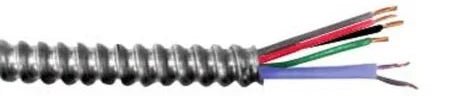 Northern Cables MC Luminary Cable 16/2 purple pink and 12/3 black white red green ground electrical wire reel, 250 feet
