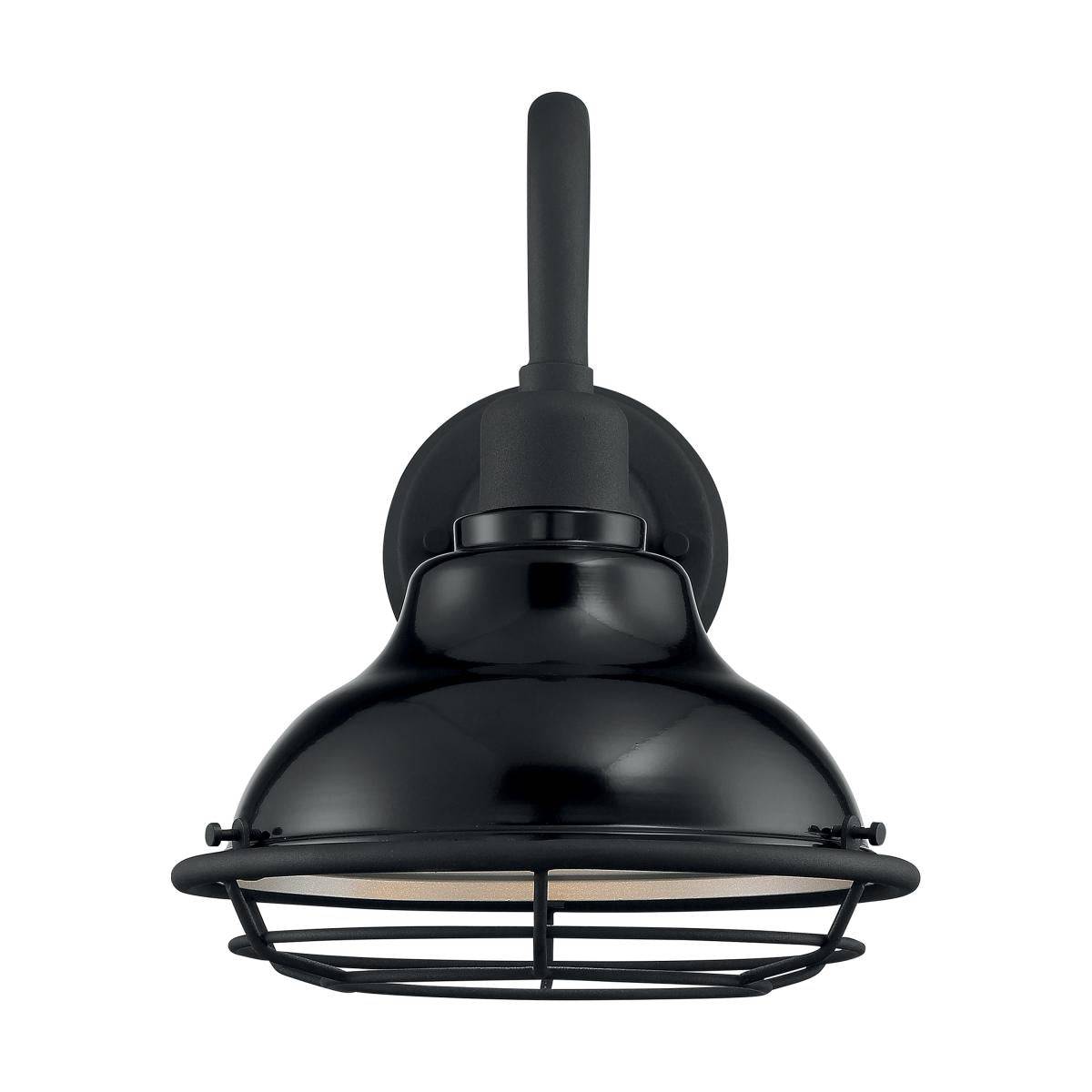 Newbridge - 1 Light Sconce with- Black and Silver & Black Accents Finish - Green Lighting Wholesale, INC