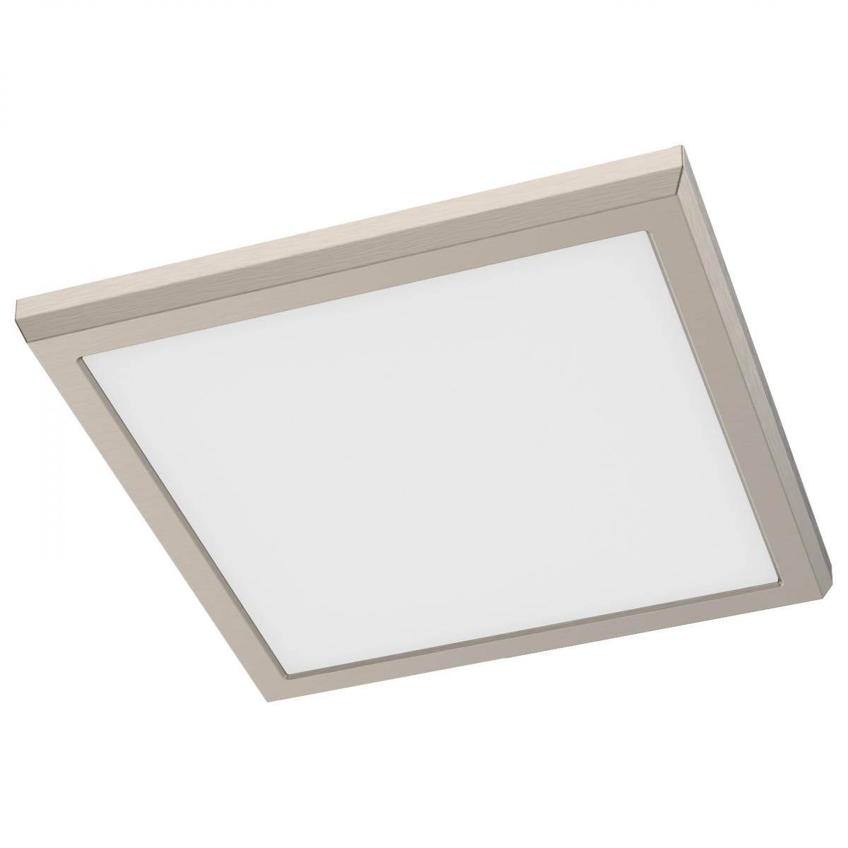 11 Watt LED; 9 Inch Square Fixture; Brushed Nickel Finish; 5 CCT Selectable - Green Lighting Wholesale, INC