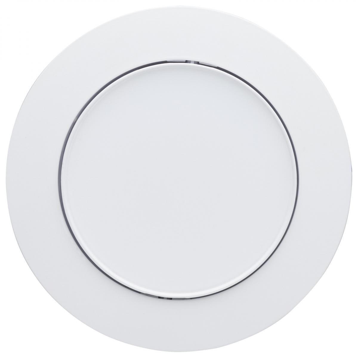Nuvo LED Wafer 14W 6-inch directional low-profile downlight with CCT selectable in white finish, 120V, ideal for modern lighting.