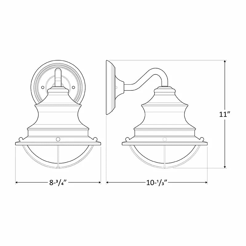 LED Seaside Wall Light in Bronze with Wireguard, CCT- 120V - Westgate