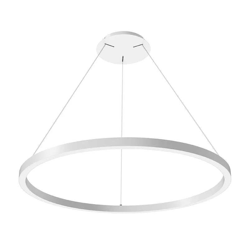 White LED 48-inch round chandelier with up/down lighting, 40W/50W/60W, CCT, by Westgate, modern LED lighting fixture