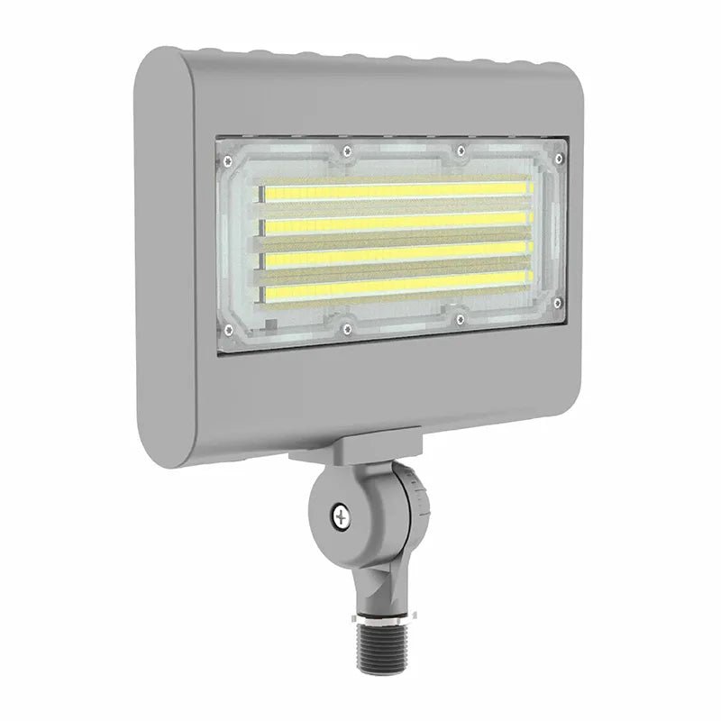 LED Gray High Lumen Flood Light, Wattage & CCT with 1/2" Knuckle - Westgate lighting