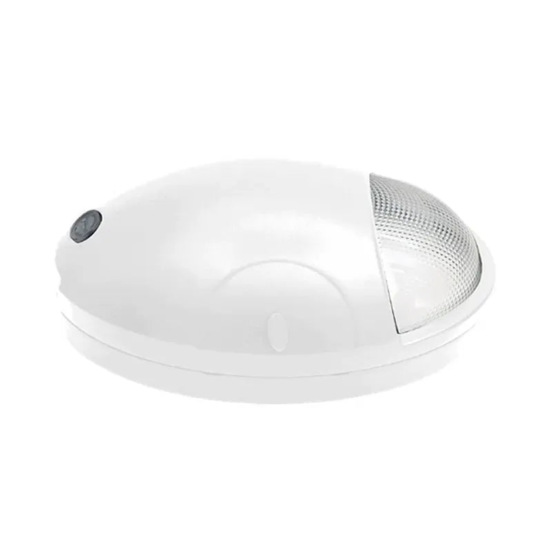 White Oval Wall Pack with Photocell, 15W, 3000K/4000K/5000K