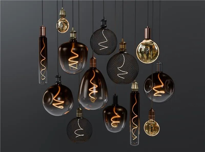 Westgate LED 8-inch round metal mesh pendant lamp with E26 base, 1800K warm light, 4-watt decorative LED bulb.