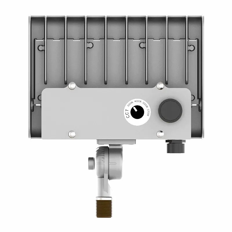 LED Gray High Lumen Flood Light, Wattage & CCT with 1/2" Knuckle