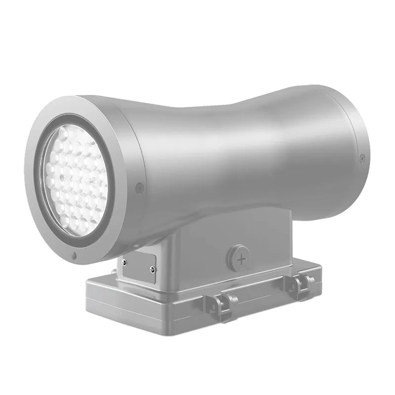 LED 7" Silver Architectural Cylinder, Up/Down w/ Photocell