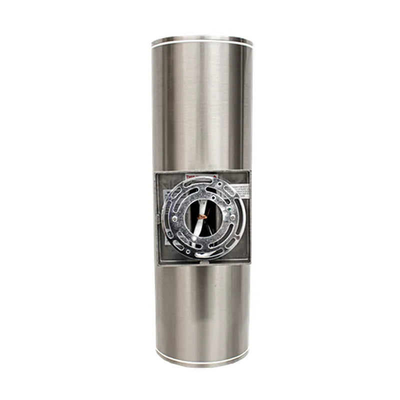 Westgate 4-inch LED cylinder up/down light in brushed nickel with photocell, suitable for exterior lighting, CCT adjustable.