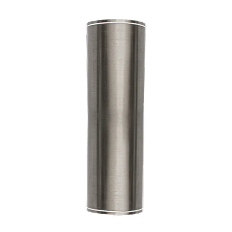 Westgate 4-inch LED cylinder up/down light in brushed nickel with photocell, suitable for exterior lighting, CCT adjustable.