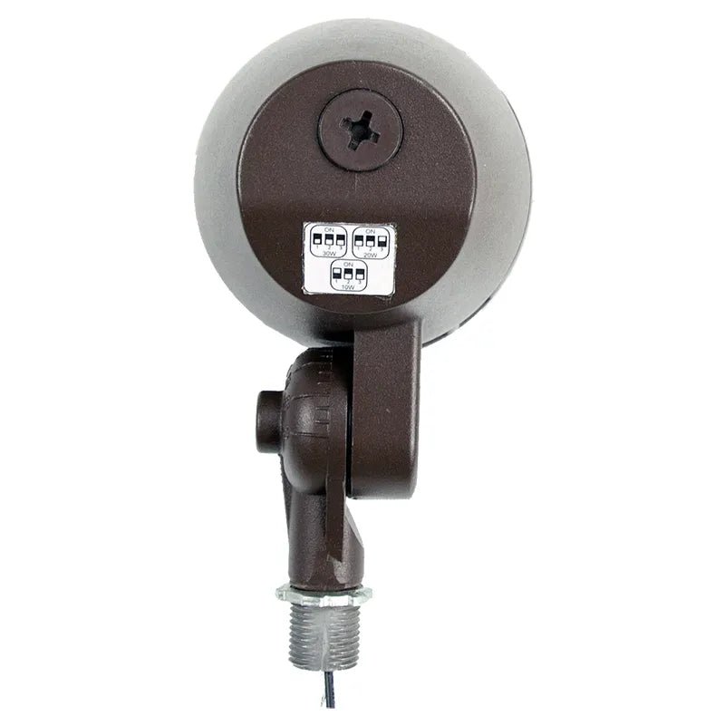 LED Landscape/ Flagpole Flood Light in Bronze, 30W/40W/50W, 3000K/4000K/5000K- w/ Spike, 120/277V - Westgate