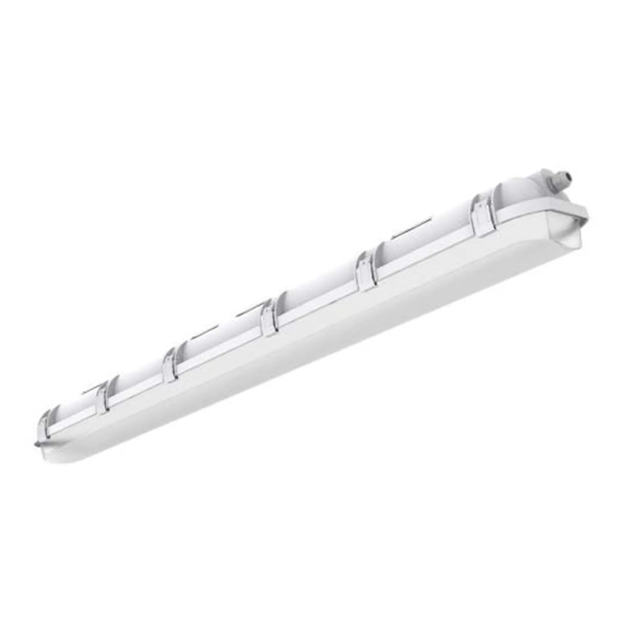 Westgate 4ft LED vapor tight fixture for harsh environments, NSF-rated, with wattage and color options, 120-277V industrial lighting