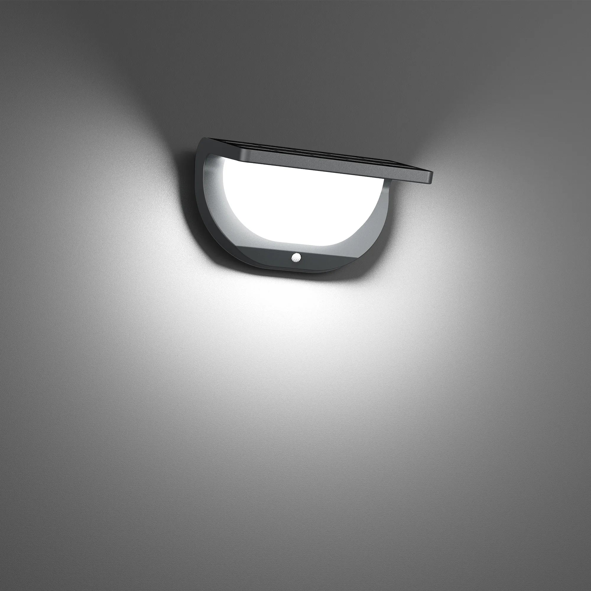 Westgate LED Solar Vandal-Resistant Wallpack with 380 lumens, 4000K, outdoor solar-powered LED light fixture on wall.