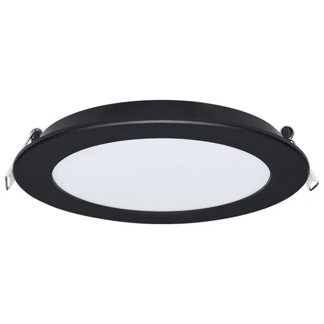6 In Black 6 Inch Cannless Fixture; CCT Selectable; Round