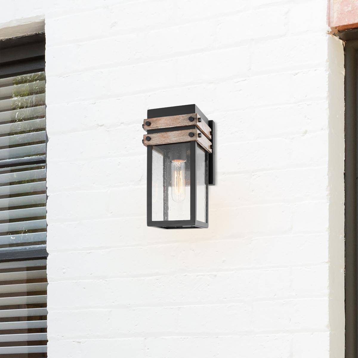 Homestead; 1 Light; Small Wall Lantern; Matte Black