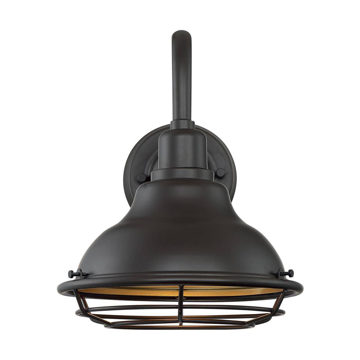 1 Light Sconce with- Dark Bronze and Gold Finish - Green Lighting Wholesale, INC