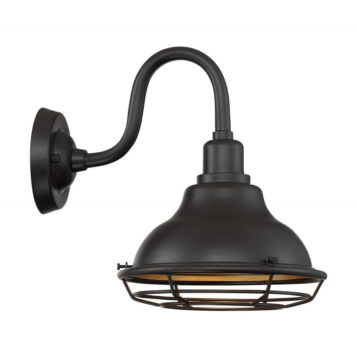 1 Light Sconce with- Dark Bronze and Gold Finish