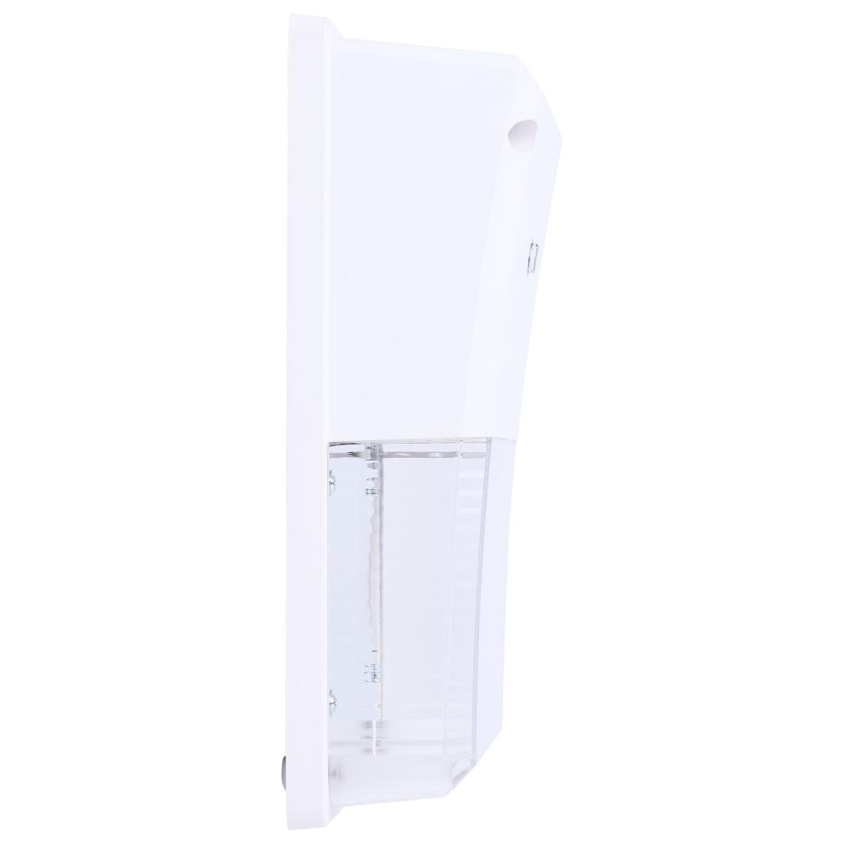 Satco LED turtle-friendly white small wall pack exterior light fixture with 20-watt amber color for outdoor illumination