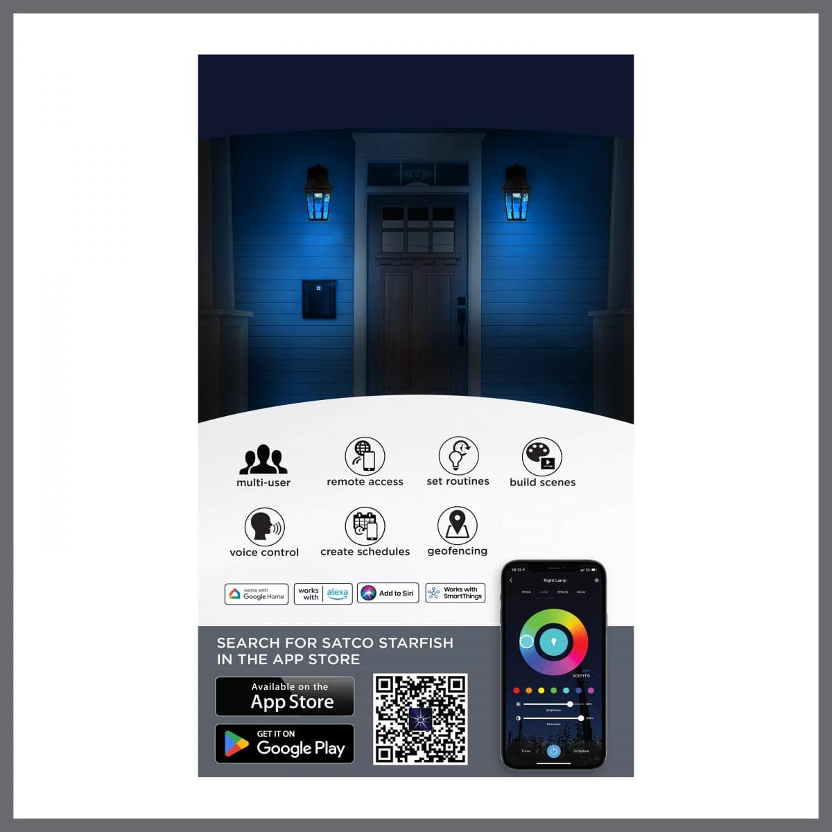 RGB East River Collection; 1 Light LED Outdoor Small Wall Fixture - Green Lighting Wholesale, INC