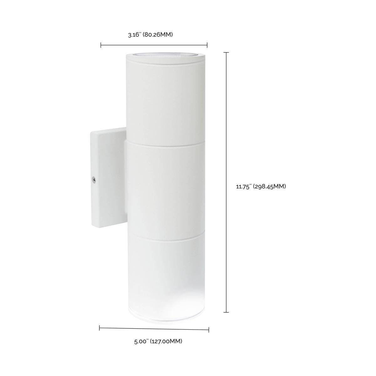 White 2 Light - LED Large Up and Down Sconce - 20W - 3000K - Green Lighting Wholesale, INC