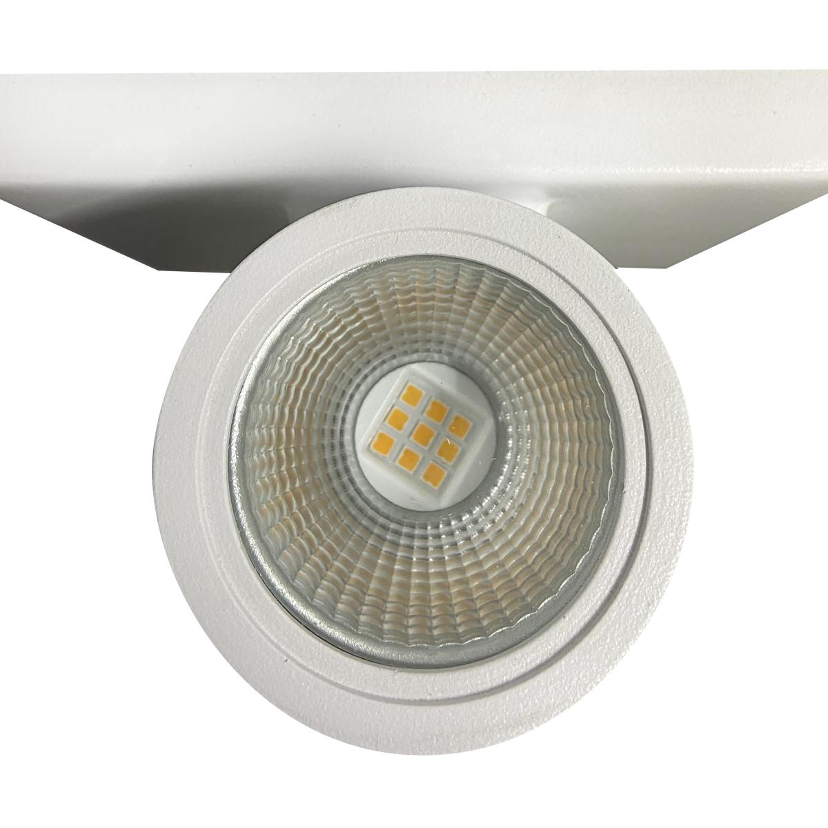 White Satco 2-light LED large up and down sconce, exterior lighting fixture with 20W, 3000K color temperature, modern design