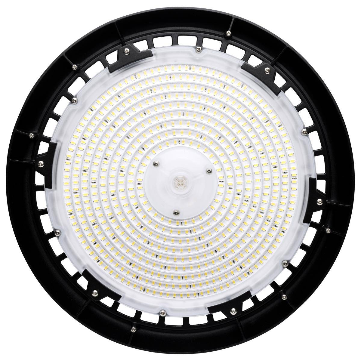 240 Watt UFO LED High Bay; 5000K; 34800 Lumens; 277-480 Volt; Black Finish - Green Lighting Wholesale