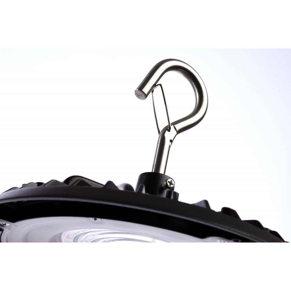 80 Watt; Hi-Pro Shop Light with Plug; 8" Dia.; 5000K; Black Finish; 120 Volt - Green Lighting Wholesale
