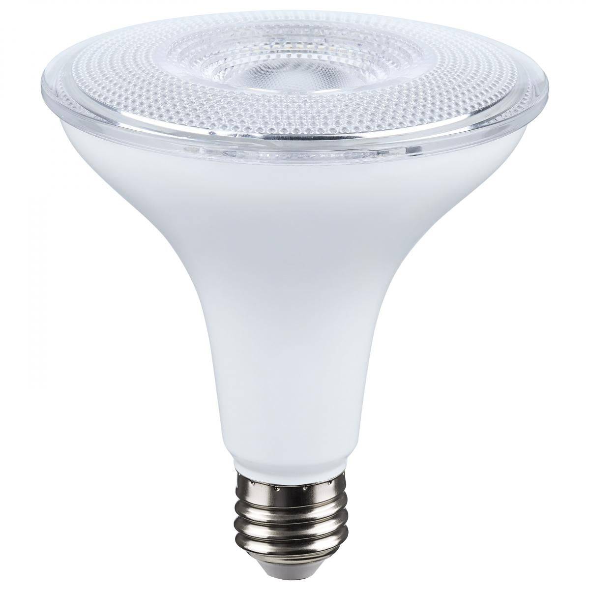14 Watt Dusk to Dawn LED PAR38; 3000K; Medium Base; White Finish - Green Lighting Wholesale, INC
