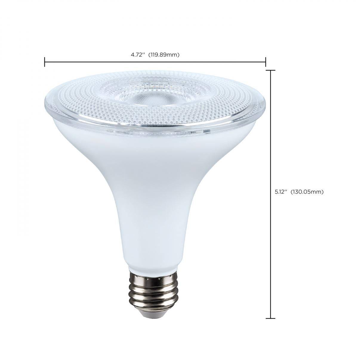 14 Watt Dusk to Dawn LED PAR38; 3000K; Medium Base; White Finish - Green Lighting Wholesale, INC