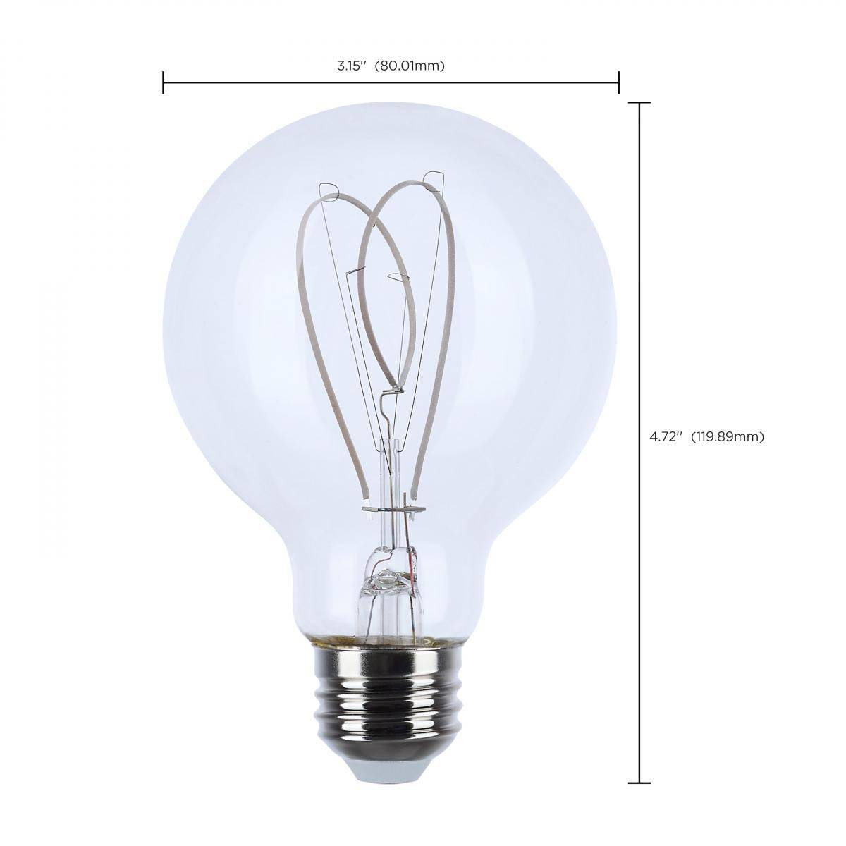 6 Watt LED G25 Loop ; Reminiscent; Flex Gray Filament; 2700K CCT; Clear - Green Lighting Wholesale, INC