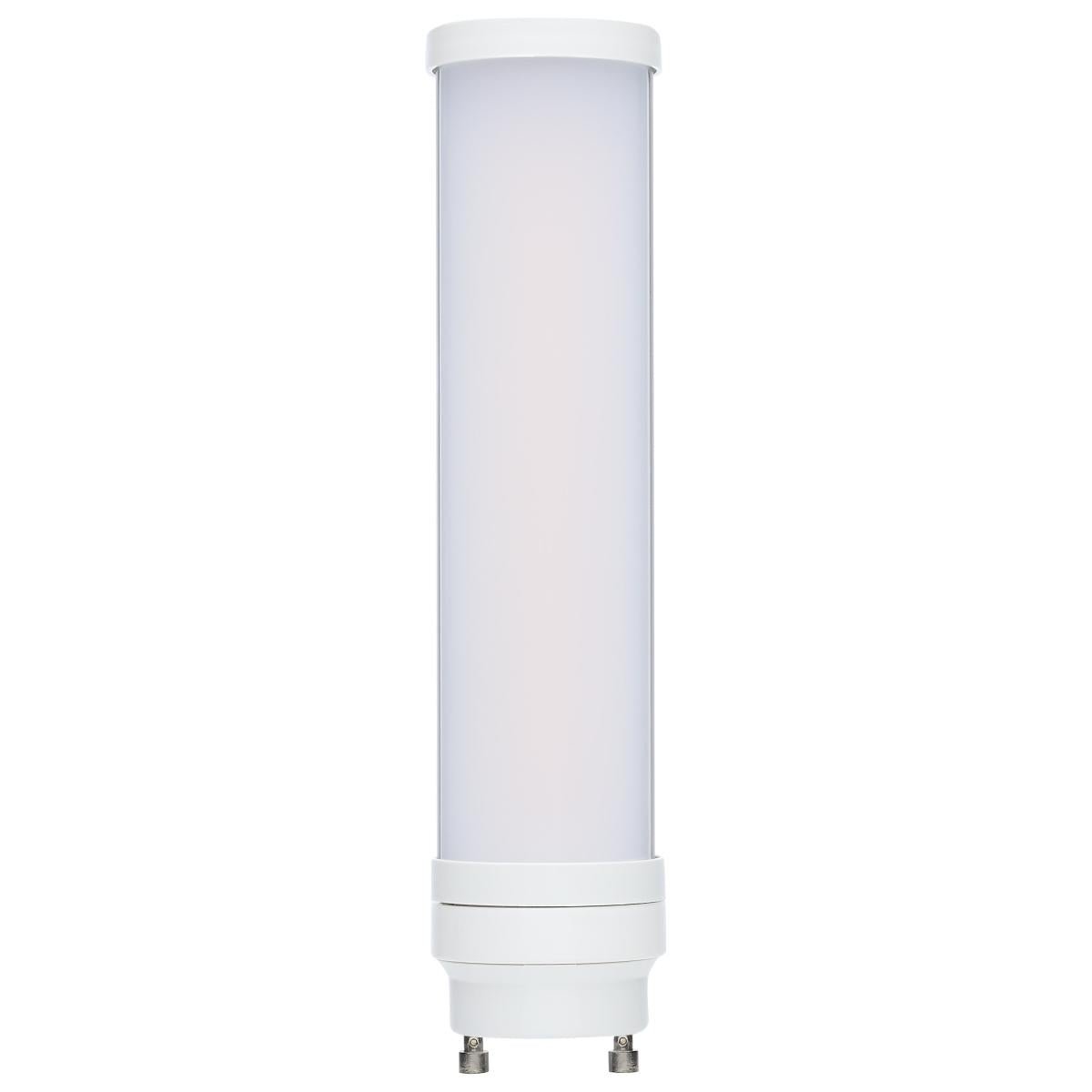 Satco Universal LED 8W PL Lamp with GU24 base, CCT selectable, Type B, energy-efficient LED bulb.