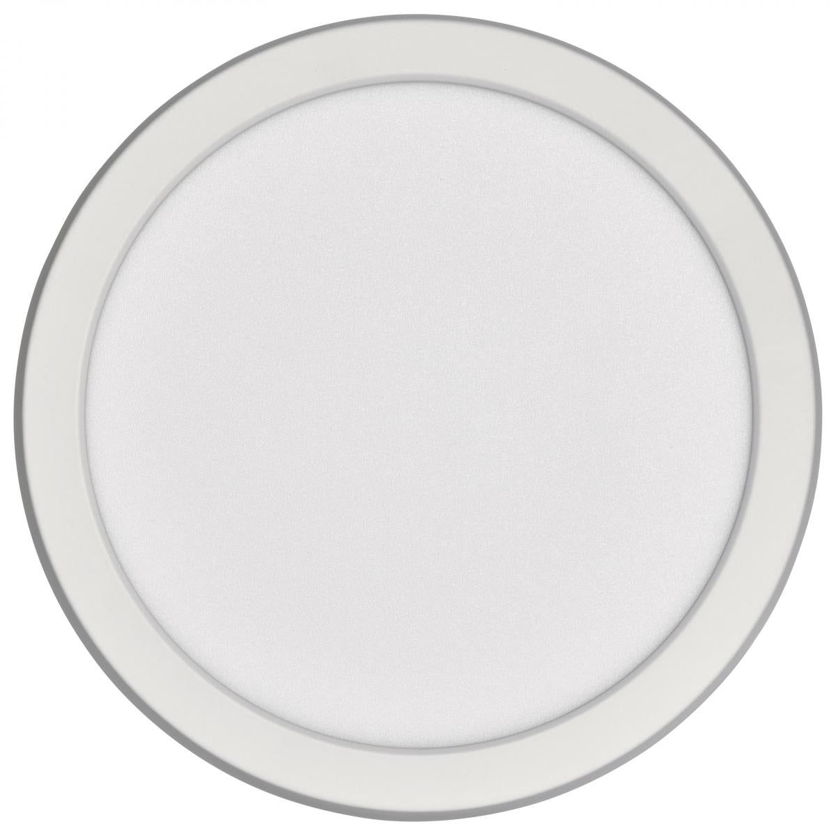 Satco 11W 7-inch surface mount LED ceiling fixture in white with 3000K warm light, round shape for indoor lighting.