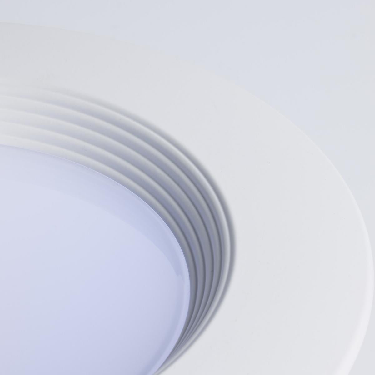 Satco 22W commercial LED downlight, 8-inch CCT adjustable ceiling fixture, suitable for 120-277V lighting installations.