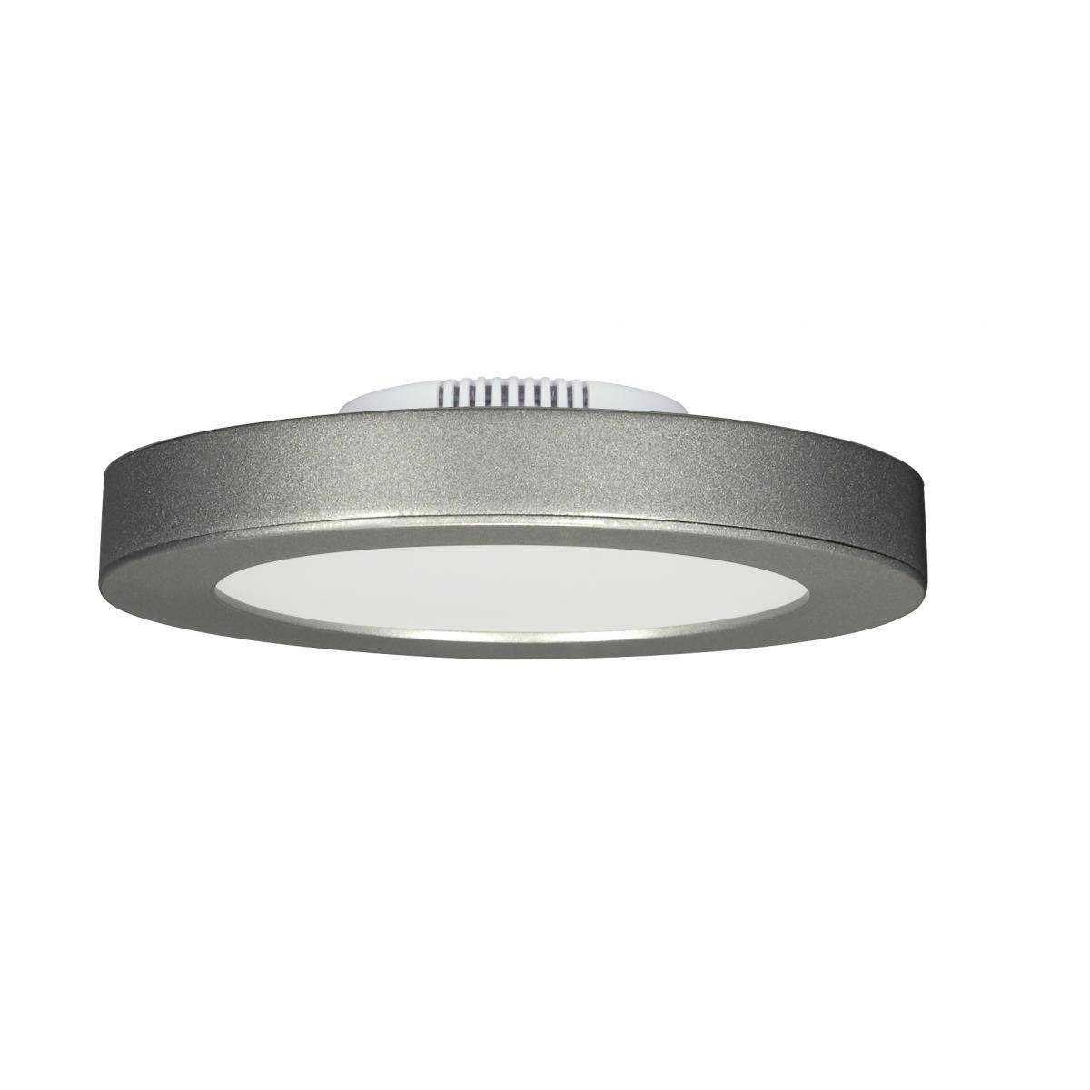 7" Satin Nickel Flush Mount LED Fixture; 3000K - Green Lighting Wholesale, INC
