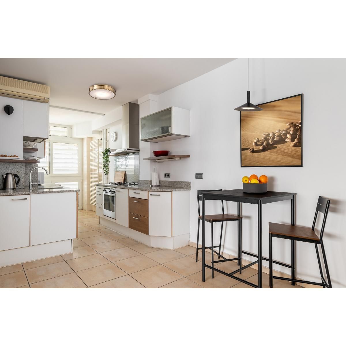 Kendall; 14 Inch LED Flush Mount; Burnished Brass